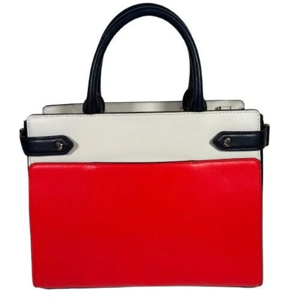Kate Spade Staci Cameron Leather Satchel Crossbody Patriotic Summer 4th of July
